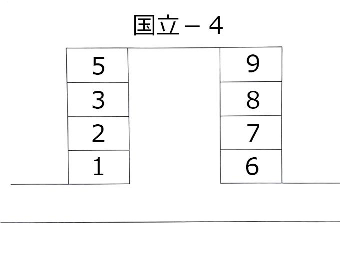 JA国立-4の駐車配置図