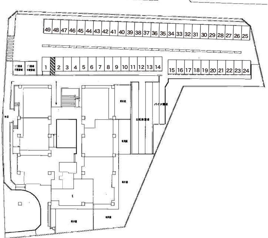 クラシオン地行駐車場の駐車配置図