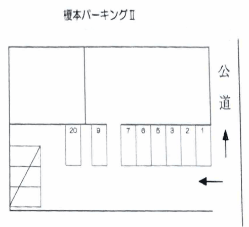 榎本パーキングⅡの駐車配置図