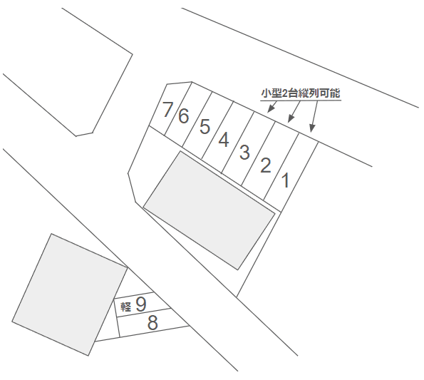 第2ティーエス駐車場の駐車配置図