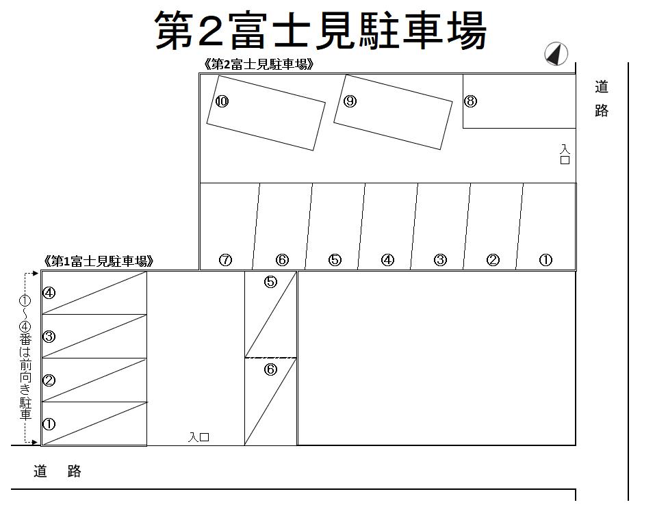第2富士見駐車場の駐車配置図