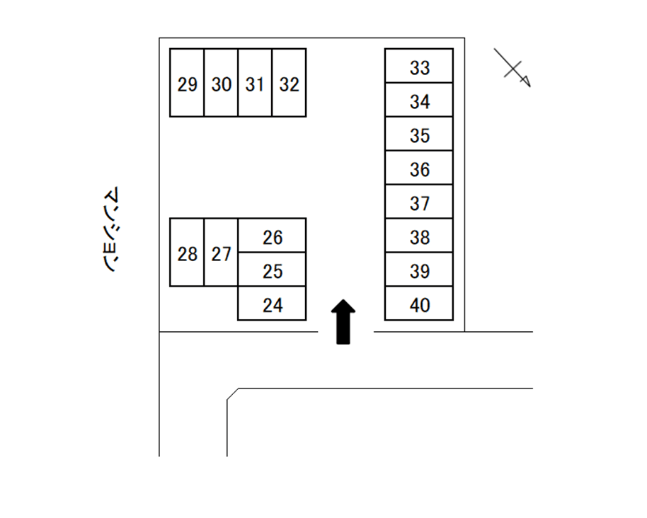 見花山岩澤駐車場の駐車配置図