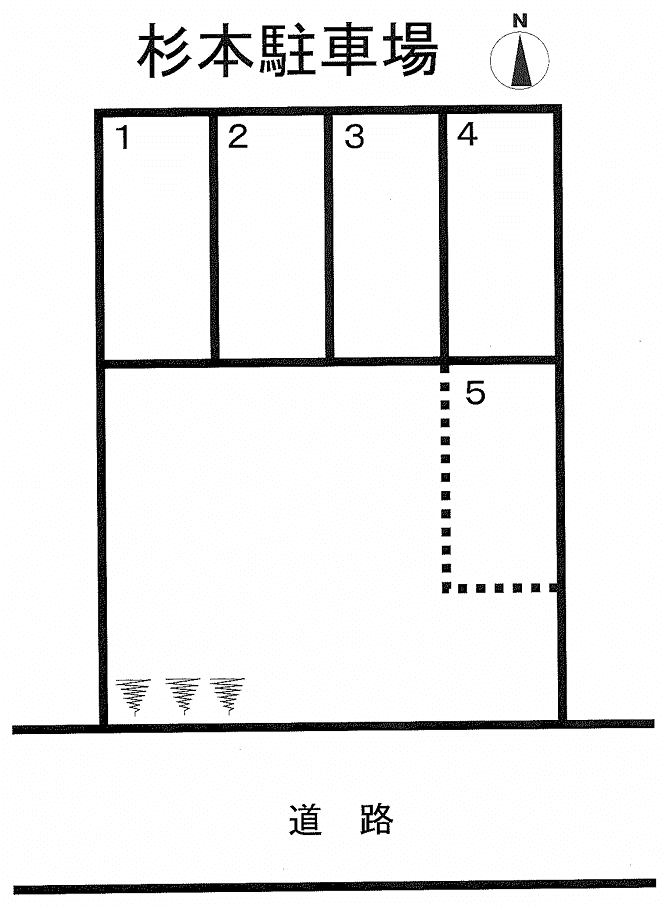 杉本駐車場の駐車配置図