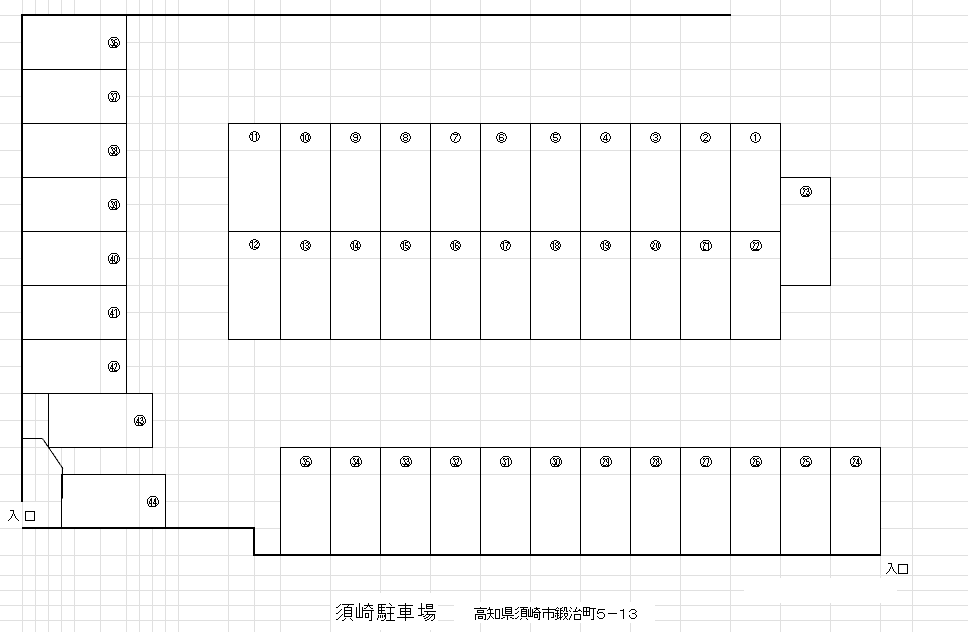 APパーク須崎の駐車配置図