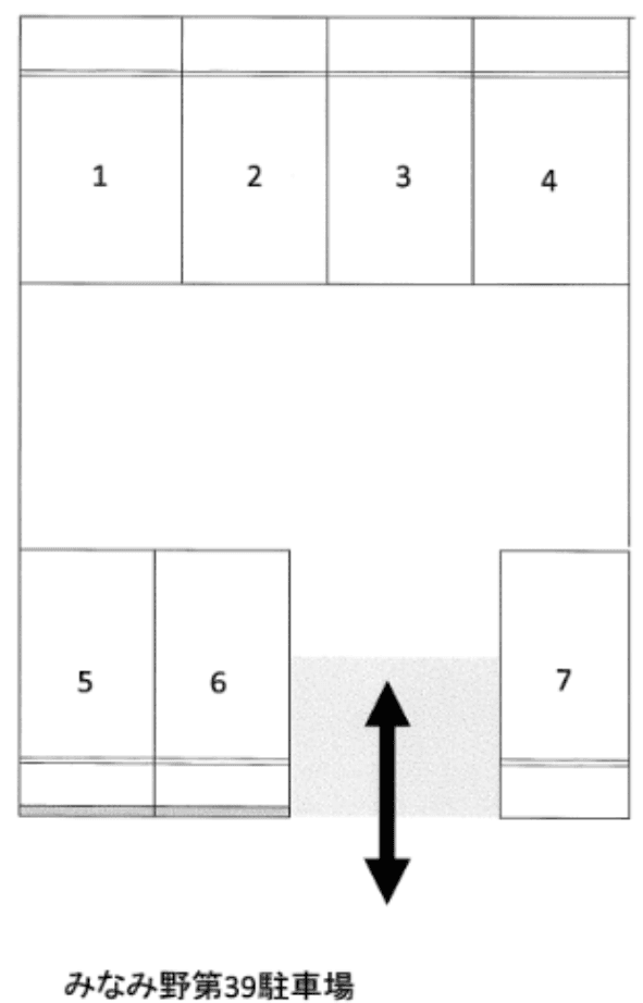みなみ野第39駐車場の駐車配置図