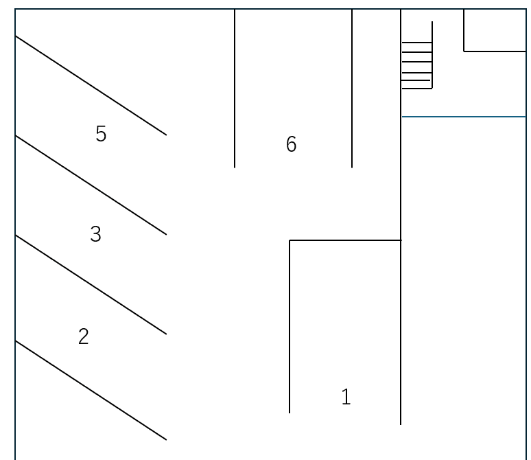 シャトー中三の駐車配置図