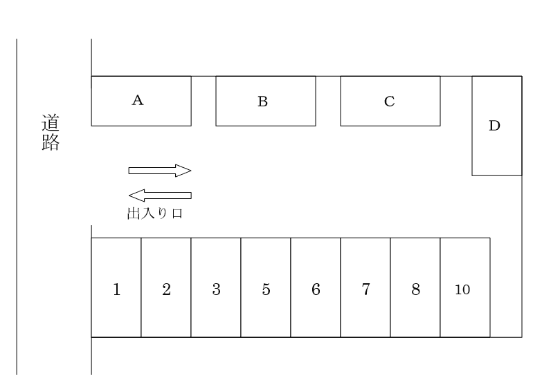 南浜町2-4駐車場の駐車配置図