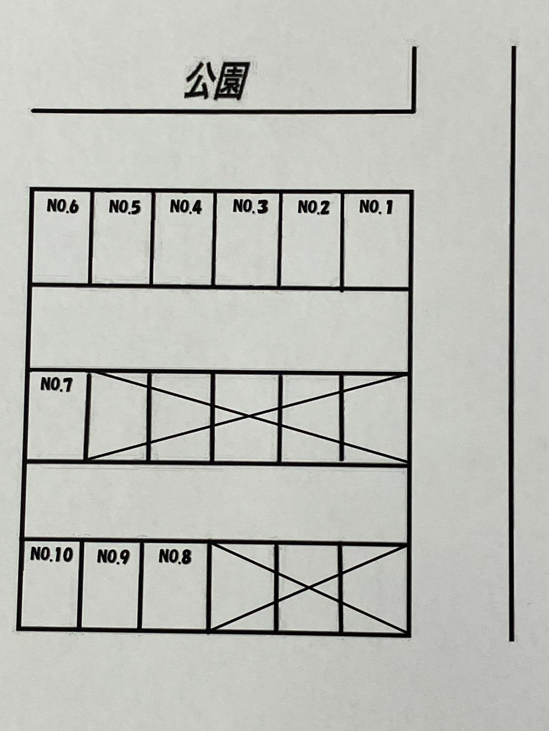 南千両駐車場の駐車配置図