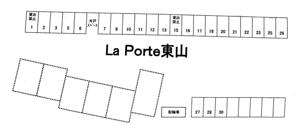 ラ・ポルト東山の駐車配置図