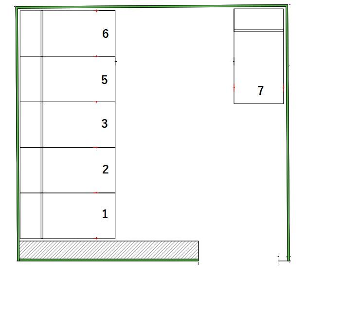 ゆめが丘駐車場の駐車配置図