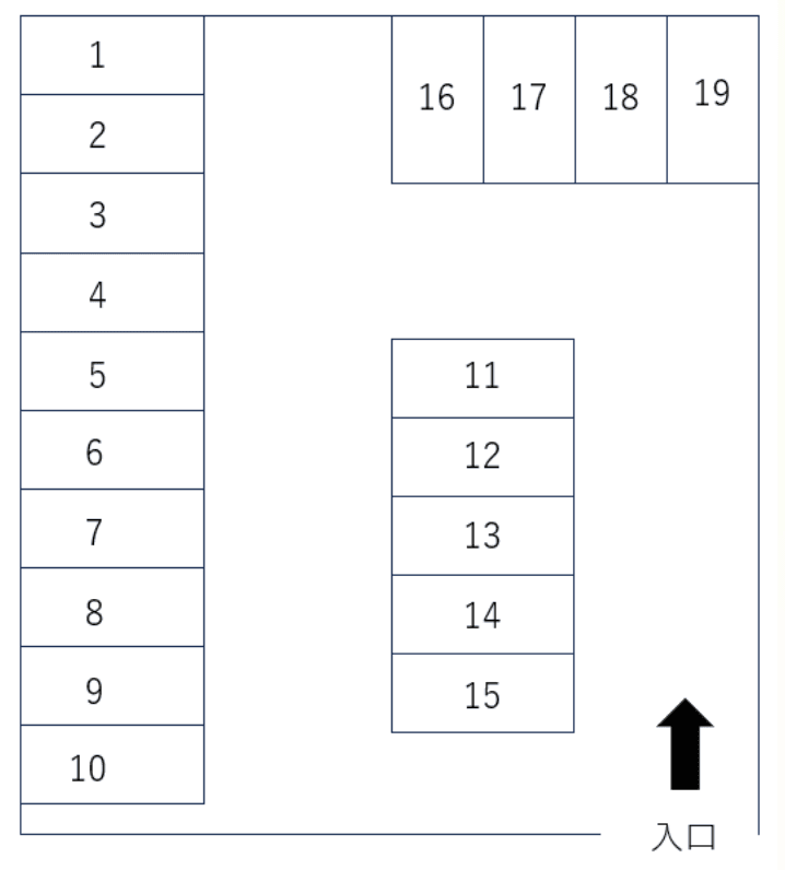 上原駐車場/778の駐車配置図