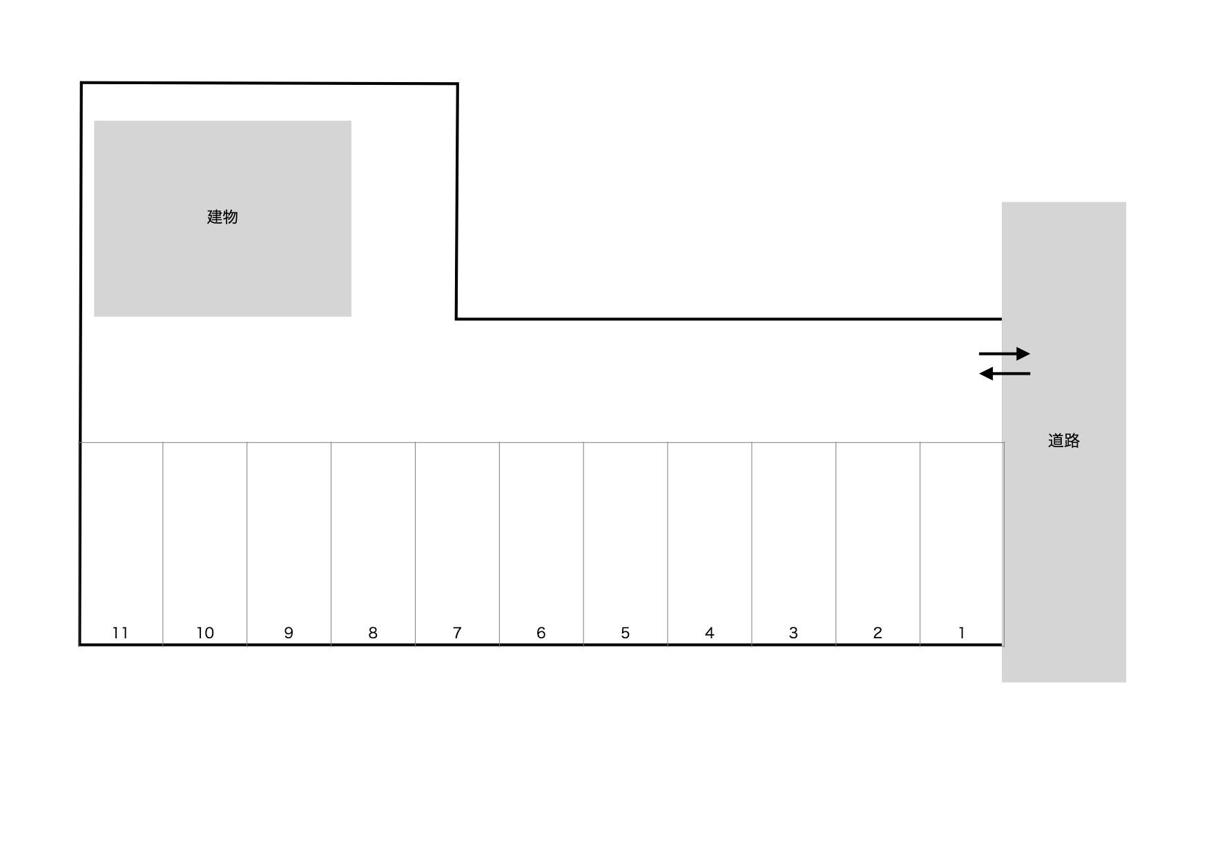 末広1丁目月極駐車場の駐車配置図