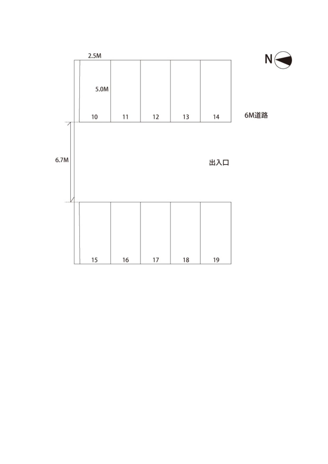 東綾瀬二丁目TR駐車場の駐車配置図