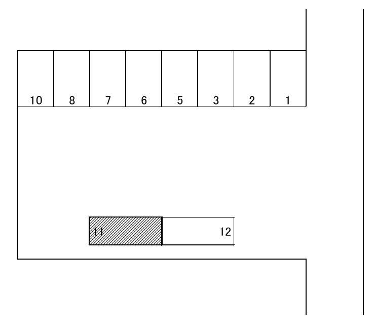 矢口駐車場の駐車配置図