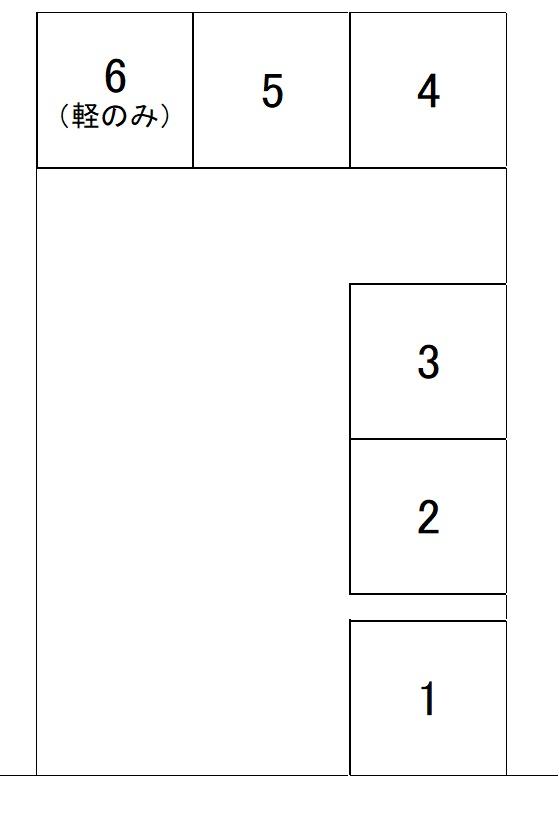 飯泉駐車場の駐車配置図