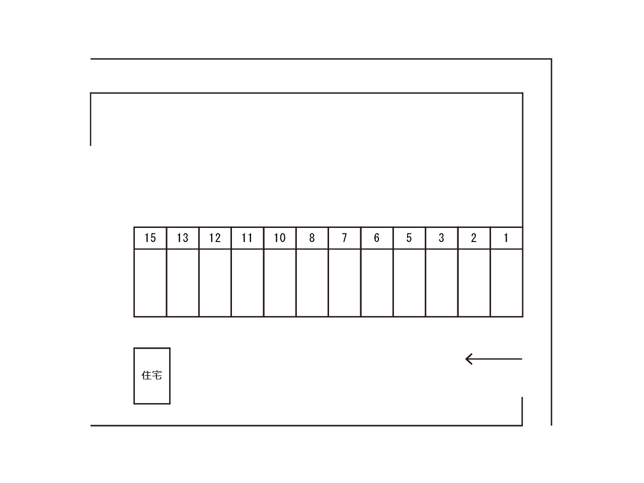 APPLE YOU PARKINGの駐車配置図