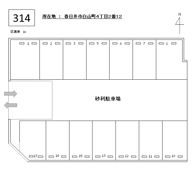 J-314の駐車配置図