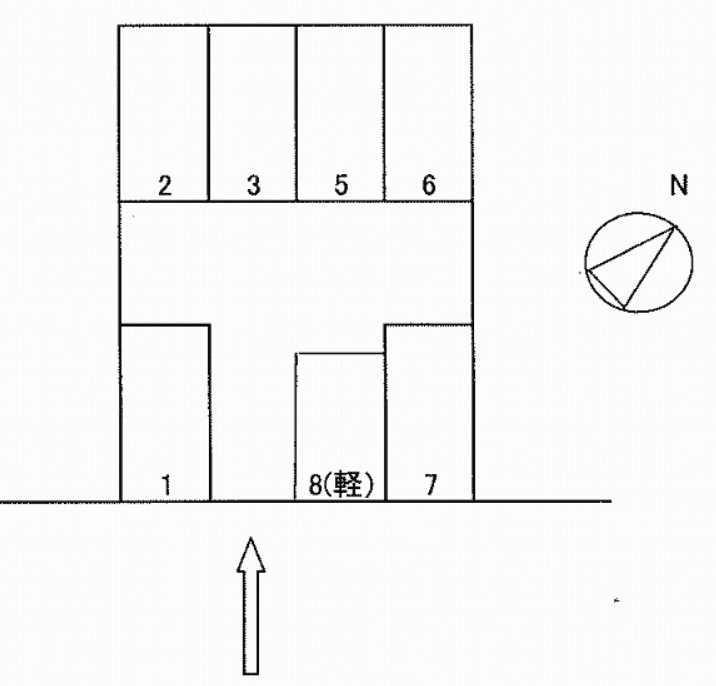 ユーユーガレージNO、12の駐車配置図