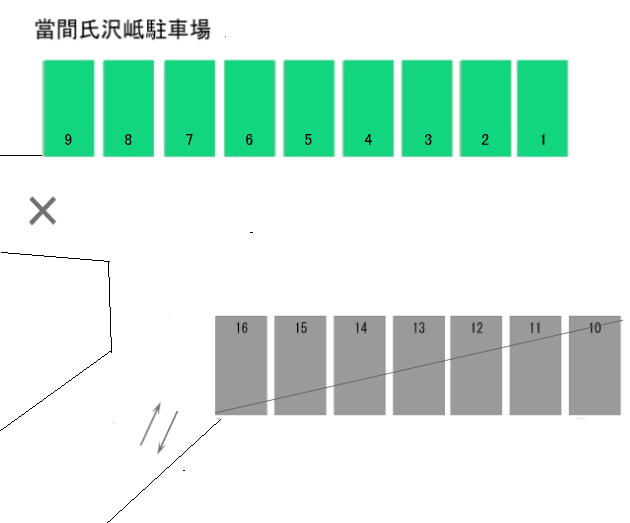 當間氏沢岻駐車場の駐車配置図