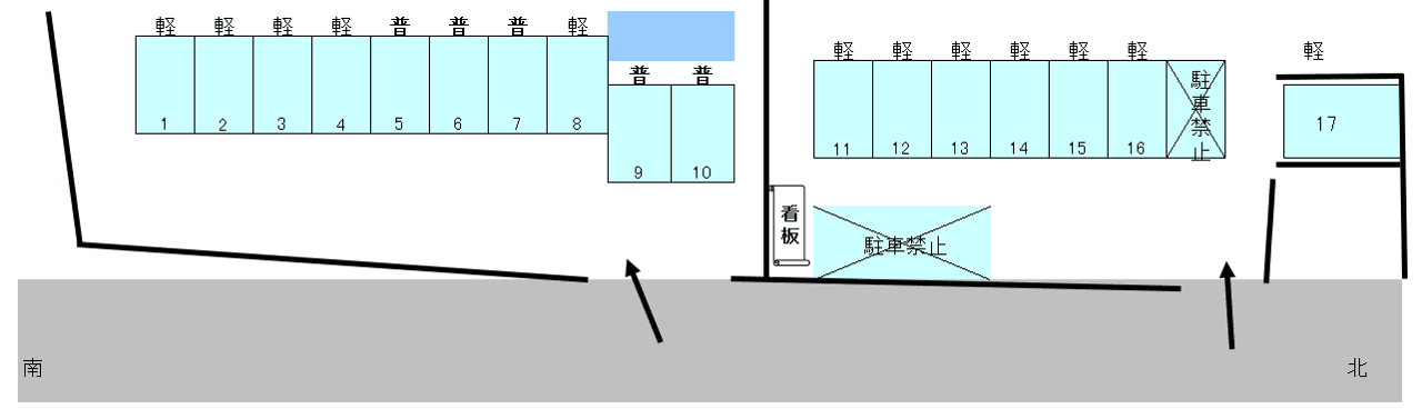 KEパーキング3の駐車配置図