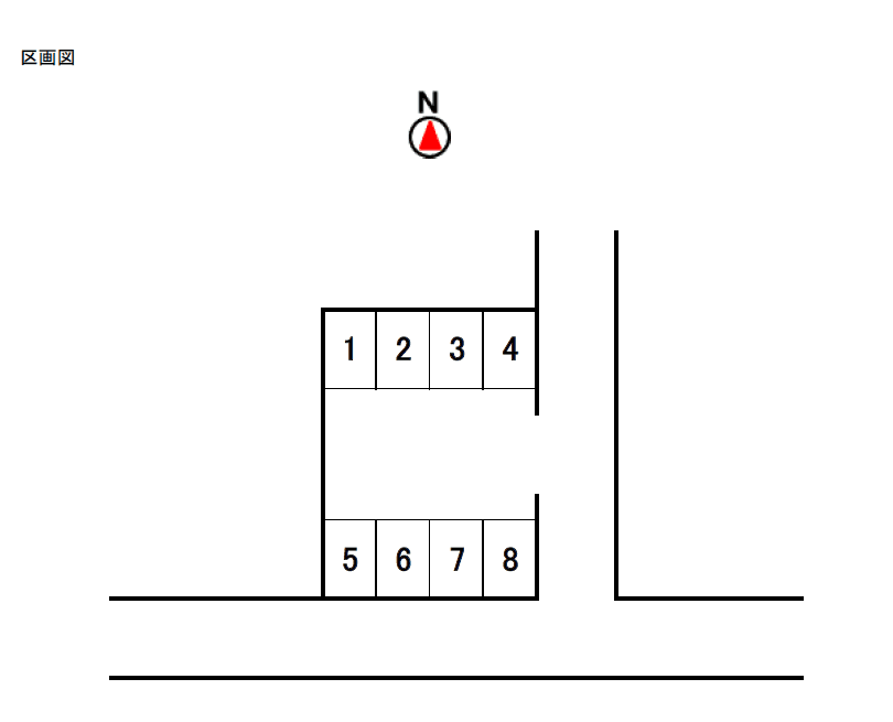 下伊福2丁目②駐車場の駐車配置図