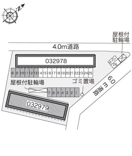 南若園B(32979)の駐車配置図