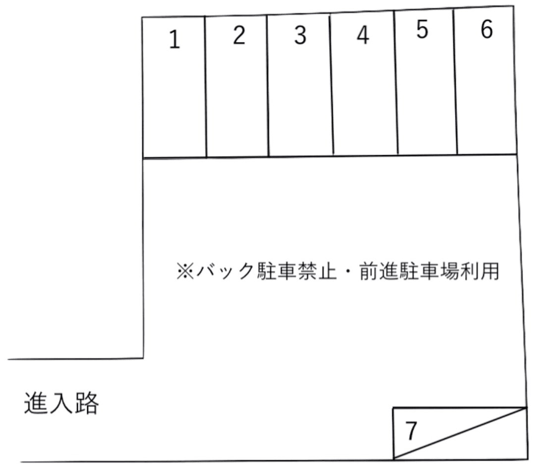 富塚町 竹内Pの駐車配置図