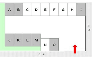 四日町山田駐車場の駐車配置図