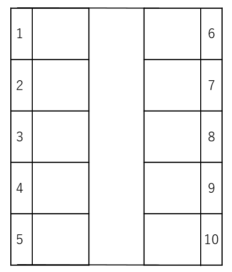 駒生町・阿見駐車場の駐車配置図