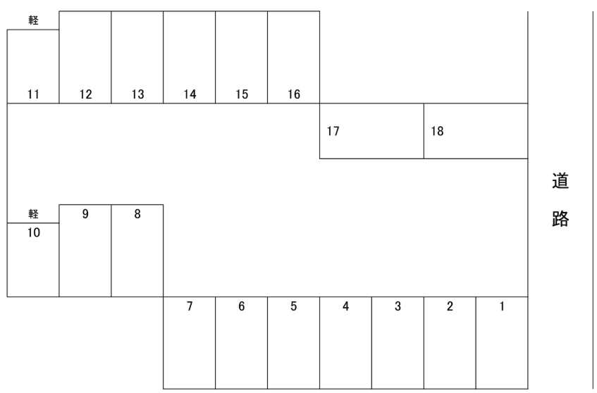 学校前駐車場の駐車配置図