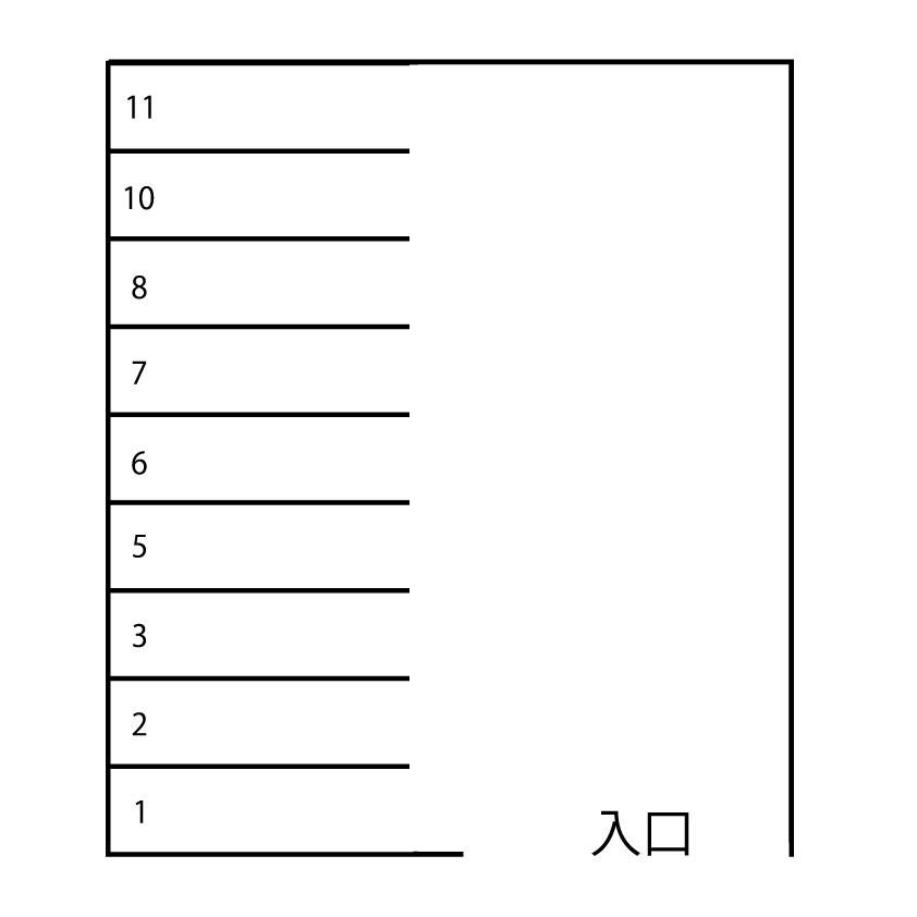 284横堀町駐車場の駐車配置図