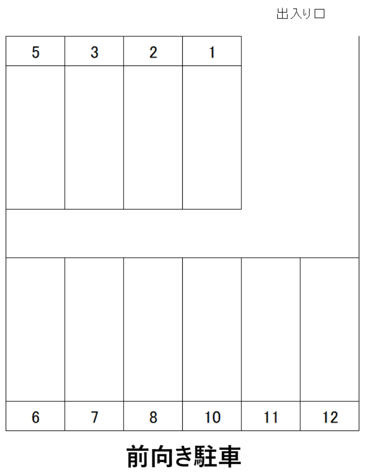 相川町駐車場の駐車配置図