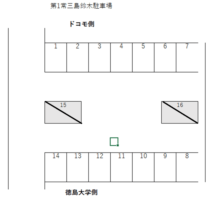 第一常三島鈴木駐車場の駐車配置図