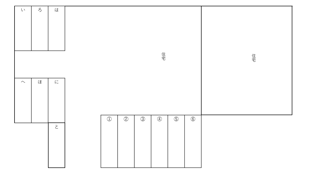 蜂ヶ谷駐車場の駐車配置図
