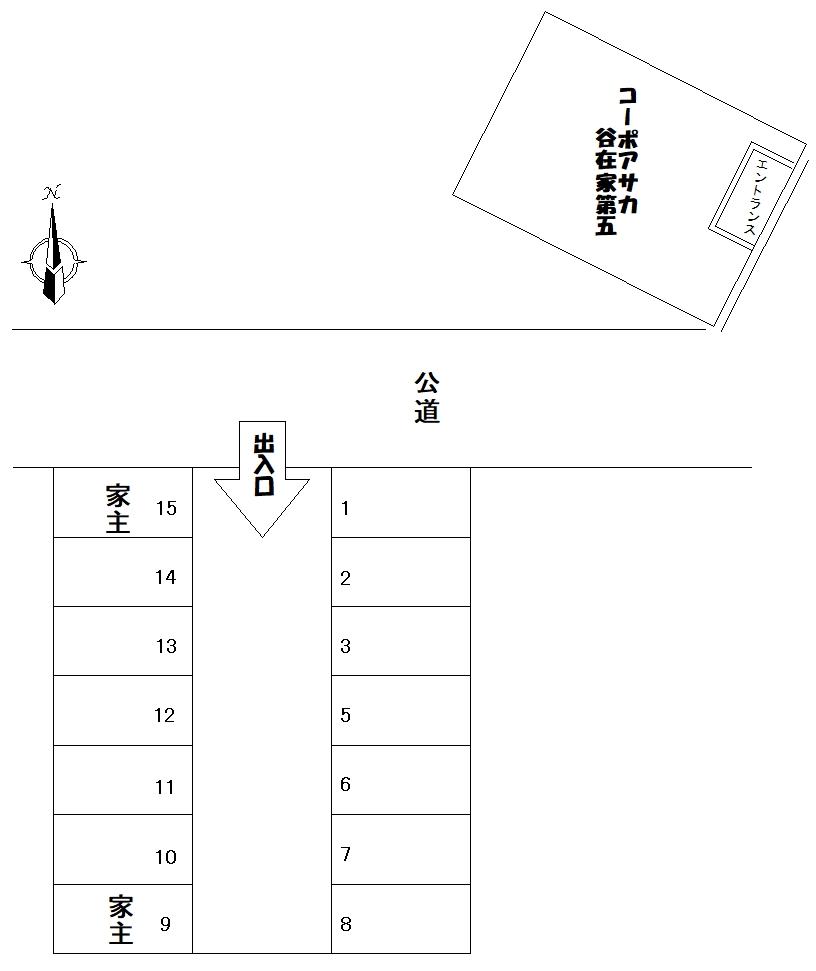 ■大長工務店駐車場の駐車配置図