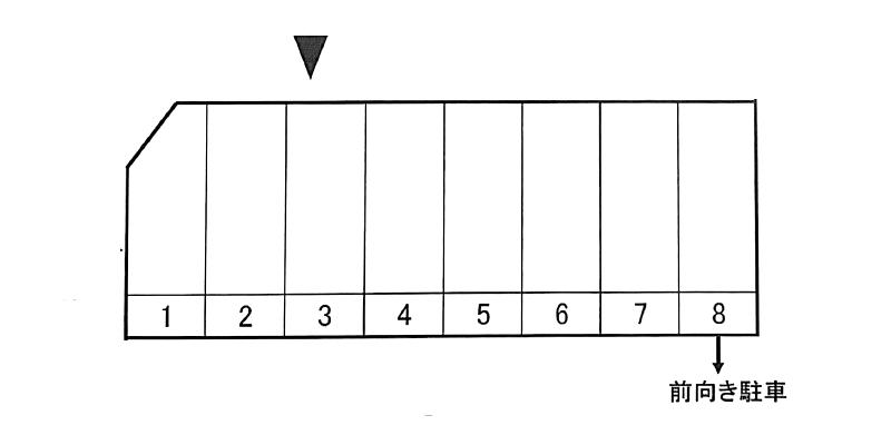 籾山柳橋3.1Pの駐車配置図
