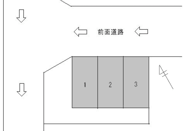 FK鳥居松町3丁目ガレージの駐車配置図