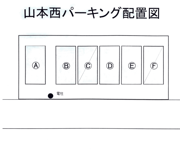 山本西パーキングの駐車配置図