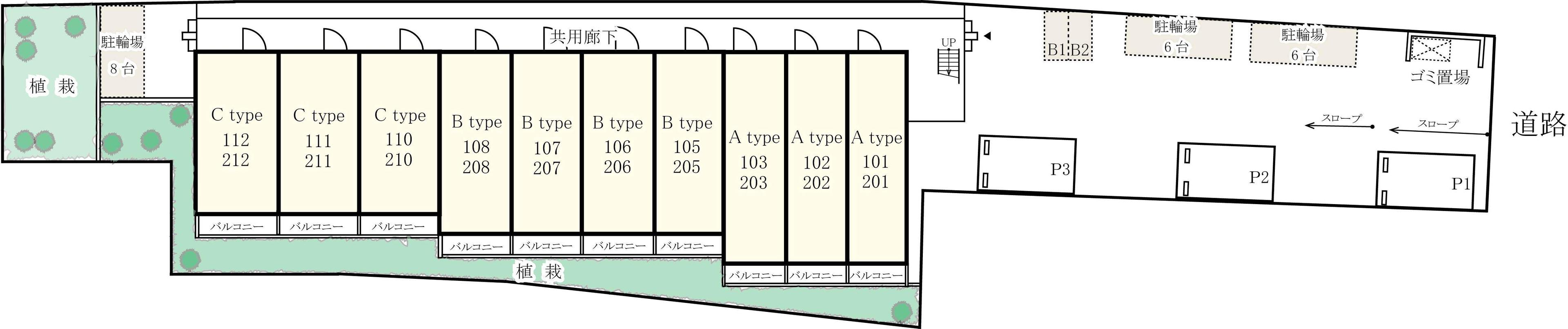 リブリ・草加駐車場の駐車配置図
