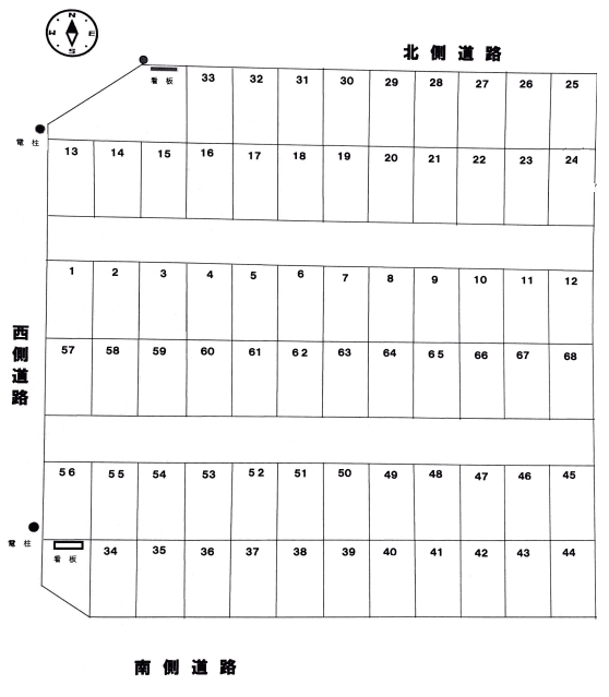 南東北クボタ駐車場の駐車配置図