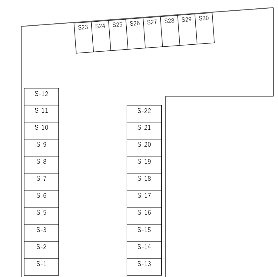 高坂NT 斉藤駐車場の駐車配置図