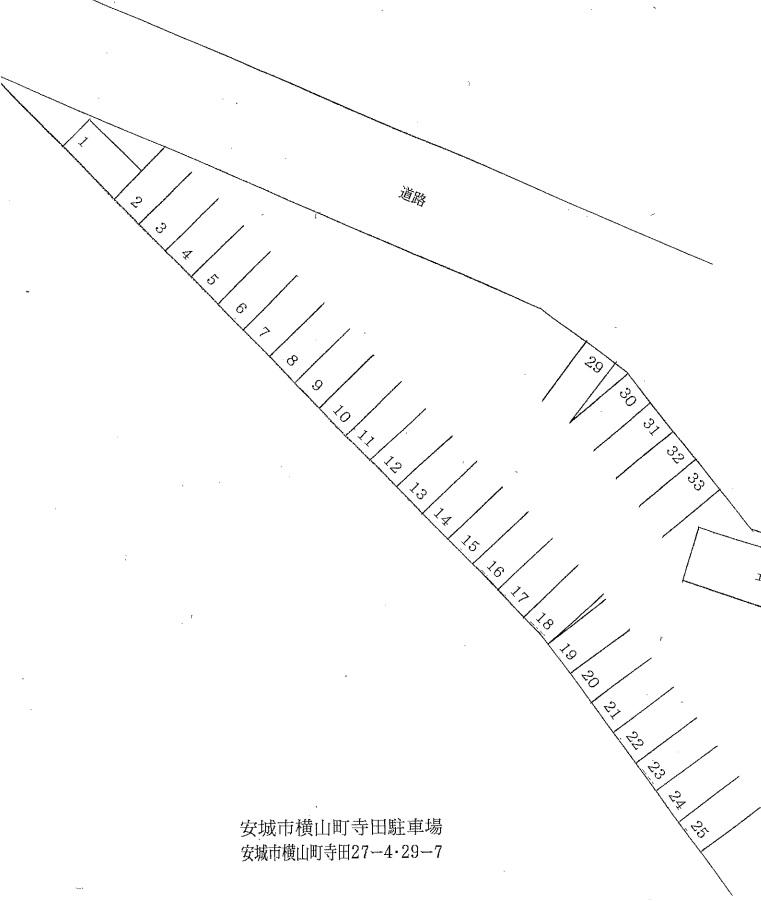 横山町寺田駐車場の駐車配置図