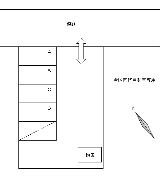 新開町パーキングⅡの駐車配置図