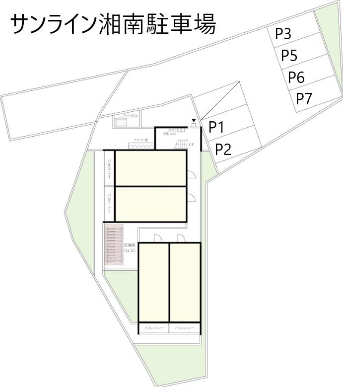 サンライン湘南駐車場の駐車配置図