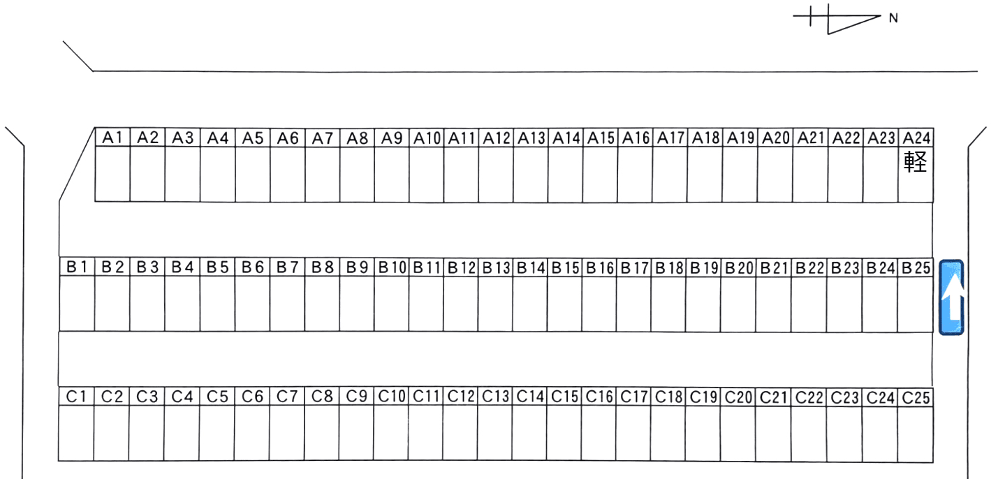 飯田町799駐車場の駐車配置図