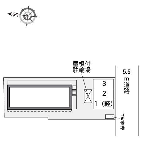 鶴田(30505)の駐車配置図