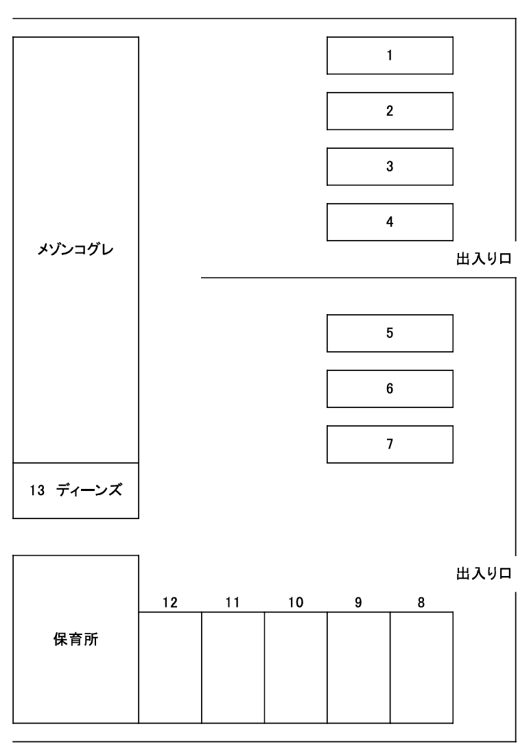 メゾンコグレの駐車配置図