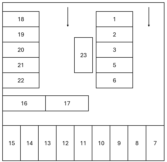 飯田町188-1駐車場の駐車配置図