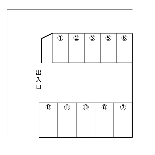 大塚パーキングの駐車配置図