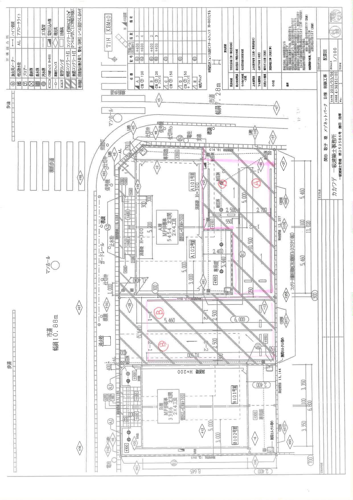 140441シャンテⅠの駐車配置図